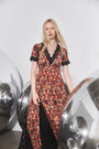The Vela Dress in Crimson Blossom.