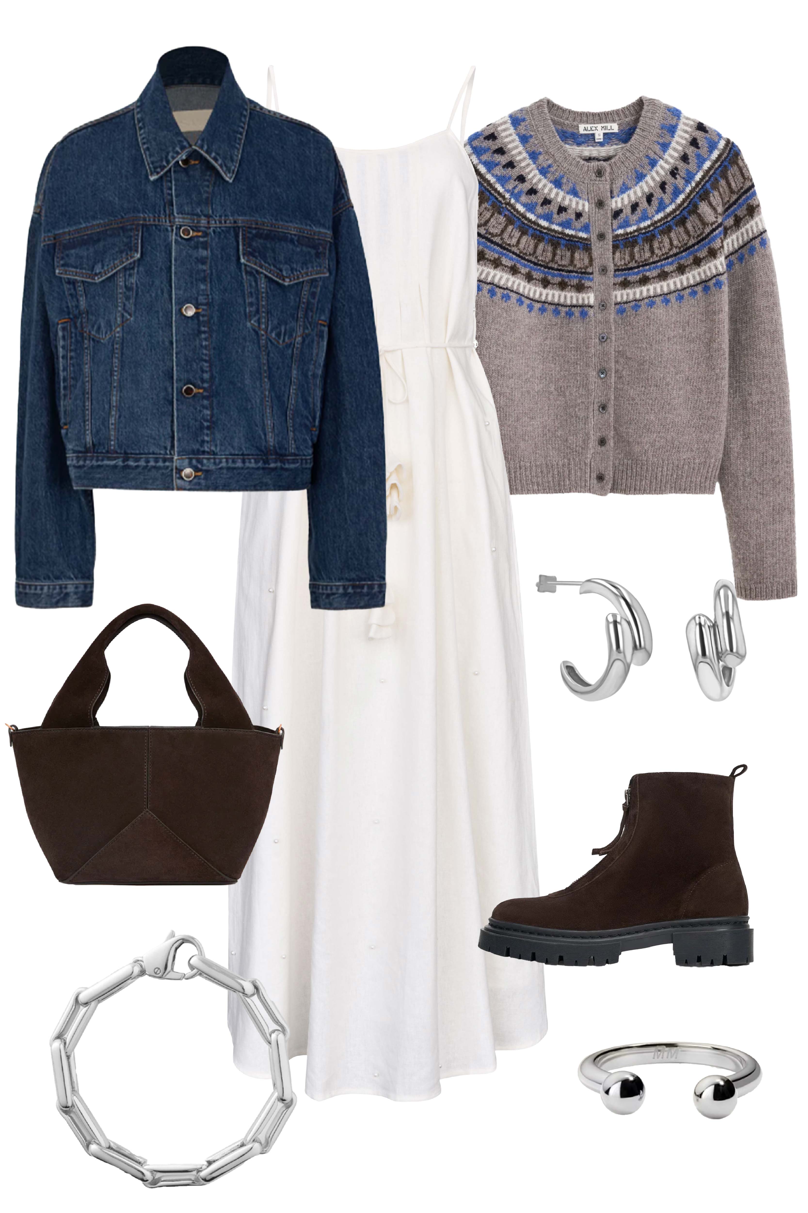 Ivory cotton-linen pearl embellished maxi dress with slim spaghetti straps and optional tie waist.