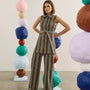 The Juno Pant in Hillcrest Stripe paired with matching Wesley Tunic.