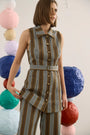 The Juno Pant in Hillcrest Stripe paired with matching Wesley Tunic.
