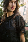 The Whitney Dress in Manhattan Chiffon Onyx.
