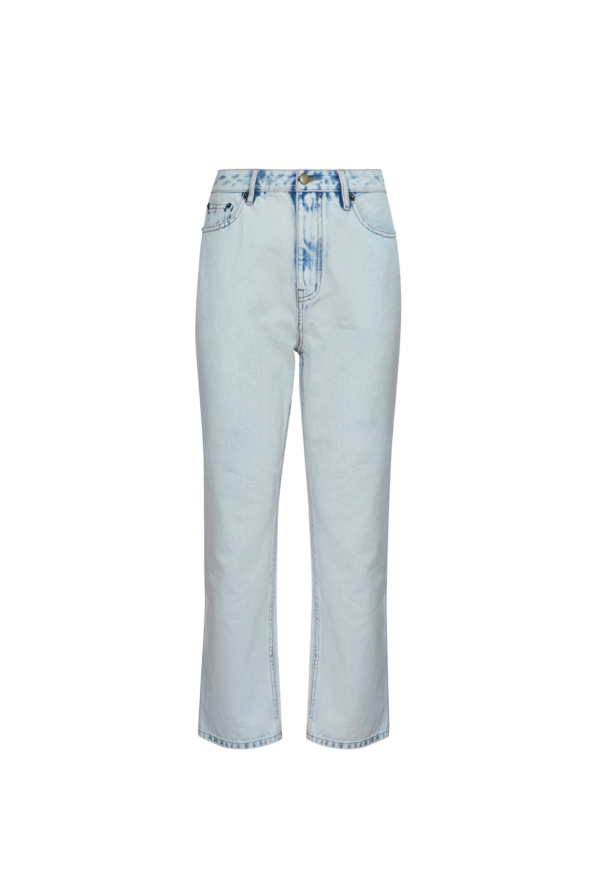 The Wray Pant in Washed Blue Denim.