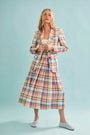 The Yardley Blazer in Harbor Club Madras paired with matching Maison Skirt.