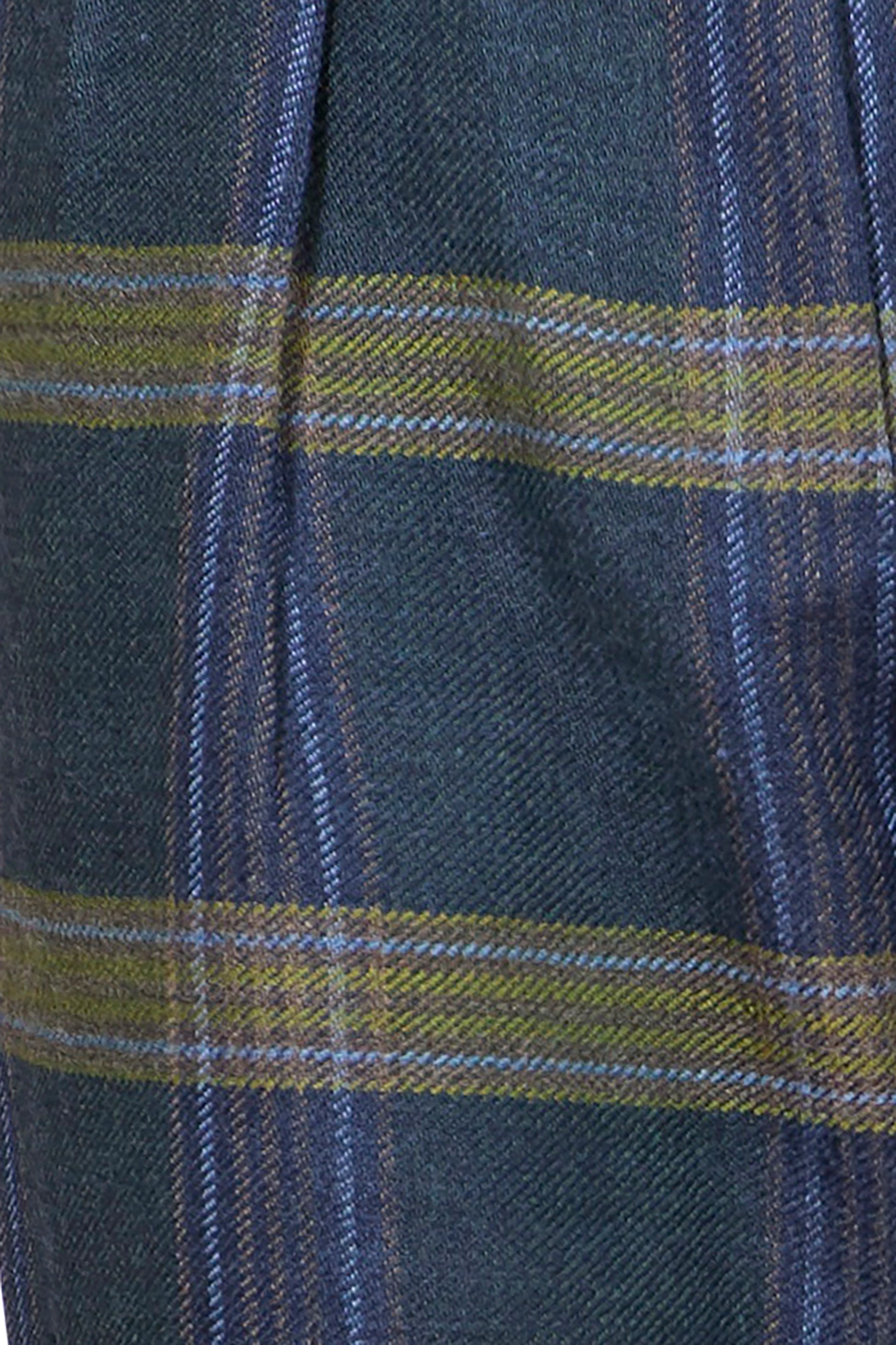 Close up of the York Trouser in Stirling Plaid. 