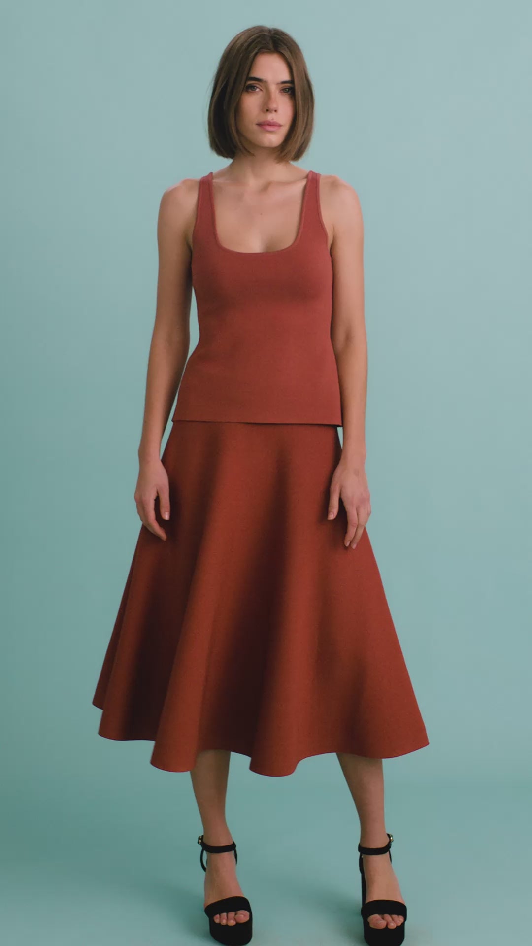 The Davis Cami paired with matching Joan Skirt.