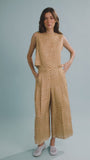 The Manning Top in Coconut Sand Dot paired with matching Cunningham Pant.