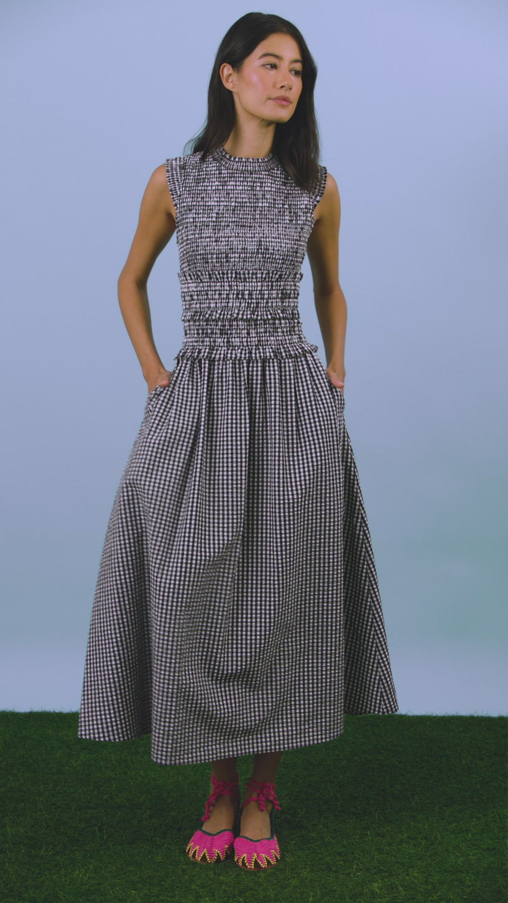Hunter Bell Black and White Louise Dress Black and White / S