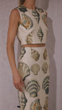 The Royce Top in Somers Shell Cream paired with matching Lynne Skirt.