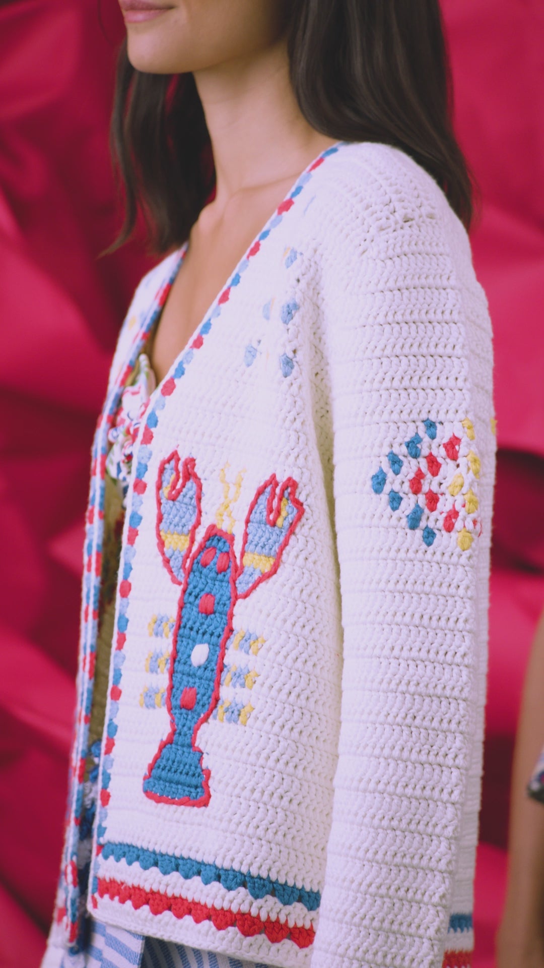 Callen Cardigan | Lobster Crochet Cardigan | Hunter Bell