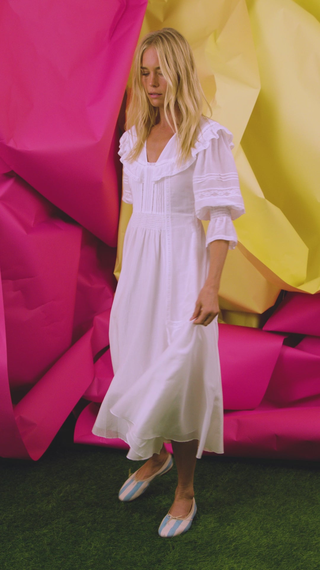 The Selena Dress in white