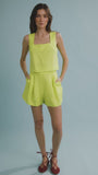 The Catalina Short in Citrus paired with matching Corby Top.