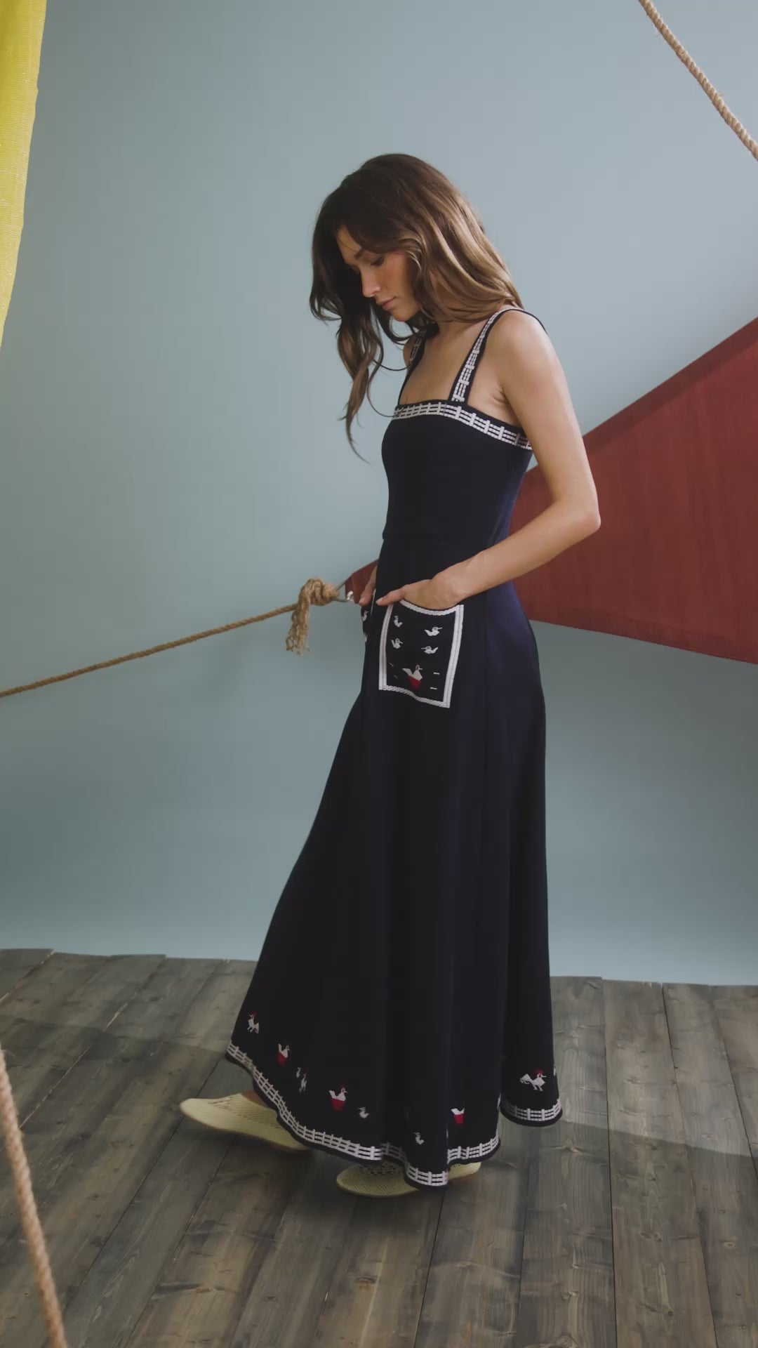 The Vaughn Dress in Deep Sea. 