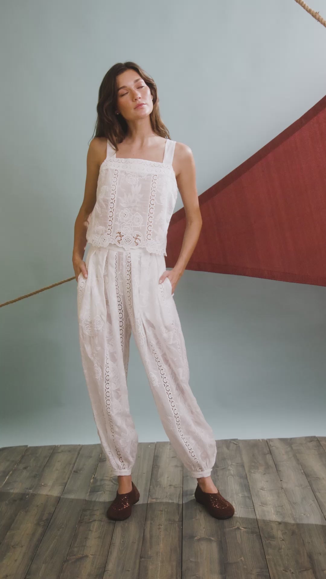 Calloway Pant | Lace Flowy Pants | Hunter Bell