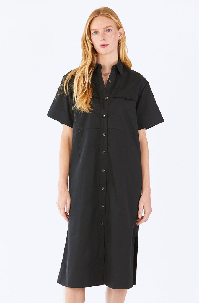 This easy relaxed shirt dress is perfect for working from home to catching some fresh air outdoors. 